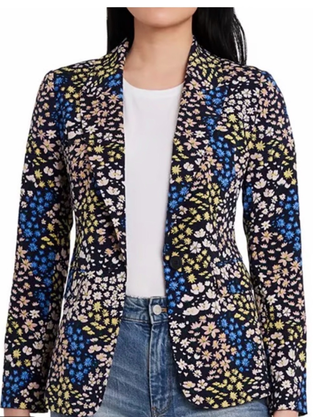 Riley & Rae Anastasia Floral Print Blazer Jacket